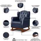 Poltrona Amamentação Base Madeira Balanço E Puff Lucy Z39 Sin