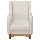 Poltrona Amamentação Base Madeira Balanço Vick Bouclê Off F03