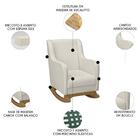 Poltrona Amamentação Base Madeira Balanço Vick Bouclê Off F03