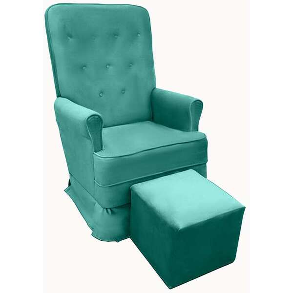 Poltrona Amamentação C/ Puff E Balanço Alice - Vlgl Estofados