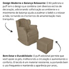 Poltrona Amamentação Cadeira Reforçada Balanço Puff Suede Beg