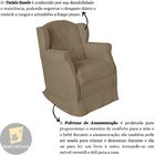 Poltrona Amamentação Com Balanço E Puff Luxo Suede Manuela Be