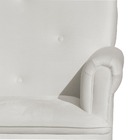 Poltrona Amamentação Com Puff Laura Suede Bege - Vallisa Decor