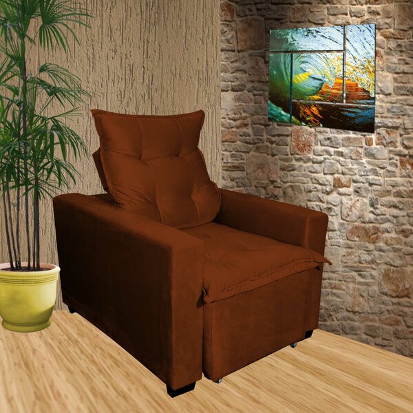 Poltrona Amamentação E Decoração Ariel Exclusiva Terracota