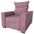 Poltrona Amamentação E Decoração Helena Com Pés Madeira Rose