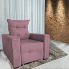 Poltrona Amamentação E Decoração Helena Com Pés Madeira Rose