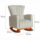 Poltrona Amamentação E Descanso Pés Balanço Pamela Suede  Sue