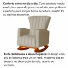 Poltrona Amamentação E Descanso Pés Balanço Pamela Suede  Sue