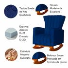 Poltrona Amamentação E Descanso Pés Balanço Pamela Suede  Sue