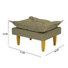 Poltrona Amamentação E Puff Ariel Suede Cappuccino Pés Palito