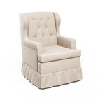 Poltrona Amamentação Eloisa Puff Suede Bege