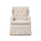 Poltrona Amamentação Eloisa Puff Suede Bege