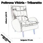 Poltrona Amamentação Estofada Vitoria Com Puff Veludo Marrom