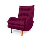 Poltrona Amamentação Estofada Vitoria Veludo Marsala