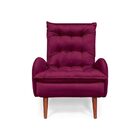 Poltrona Amamentação Estofada Vitoria Veludo Marsala