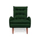 Poltrona Amamentação Estofada Vitoria Veludo Verde