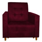 Poltrona Amamentação Gaby Pés Palito + Puff Bordo