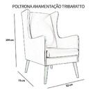 Poltrona Amamentação Giovana Com Puff Redondo Veludo Rosa