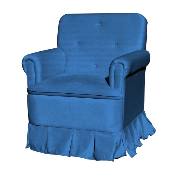 Poltrona Amamentação Laura Suede Azul Royal - Vallisa Decor