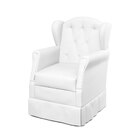 Poltrona Amamentação Leticia Com Puff Quadrado Balanço Com Sa