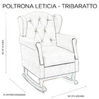 Poltrona Amamentação Leticia Com Puff Quadrado Balanço Veludo