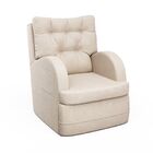 Poltrona Amamentação Ludmila Puff Corano Bege