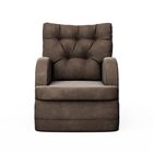 Poltrona Amamentação Ludmila Puff Suede Marrom