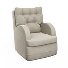 Poltrona Amamentação Ludmila Puff Suede Nude