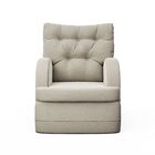 Poltrona Amamentação Ludmila Puff Suede Nude