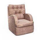 Poltrona Amamentação Ludmila Puff Veludo Rosa