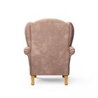 Poltrona Amamentação Maria Vitoria Pés Madeira Puff Veludo Ro