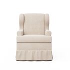 Poltrona Amamentação Maria Vitoria Puff Suede Bege