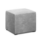 Poltrona Amamentação Maria Vitoria Puff Veludo Cinza