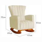 Poltrona Amamentação Quarto Balanço Estofado Rita Linho  Linh