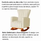 Poltrona Amamentação Quarto Balanço Estofado Rita Linho  Linh