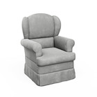 Poltrona Amamentação Sabrina Com Puff Linho Cinza