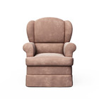 Poltrona Amamentação Sabrina Com Puff Suede Rosa