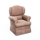 Poltrona Amamentação Sabrina Com Puff Suede Rosa