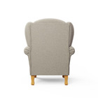 Poltrona Amamentação Sabrina Pes Madeira Puff Bau Linho Nude