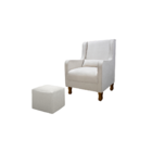 Poltrona Amamentação Sophia C/puff Reto Boucle Bege - Montana