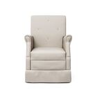 Poltrona Amamentação Suzana Puff Suede Creme