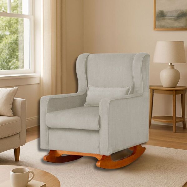 Poltrona Amamentar Descanso E Leitura De Balanço Maju Suede