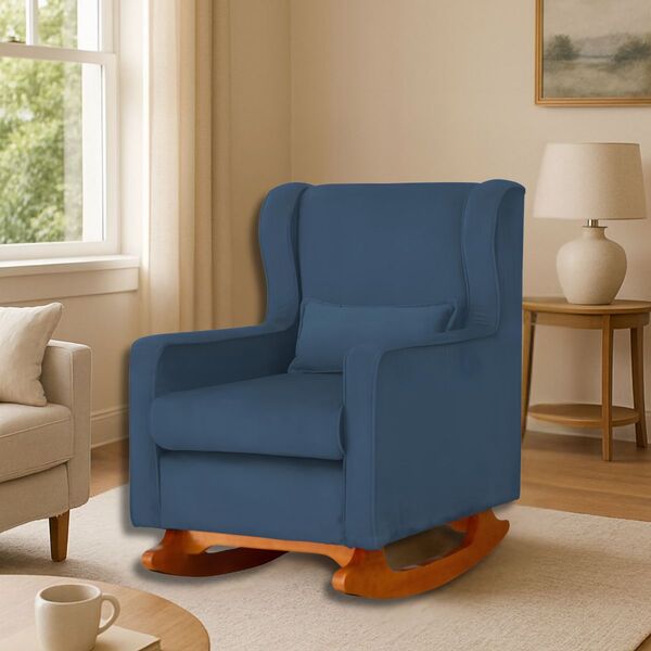 Poltrona Amamentar Descanso E Leitura De Balanço Maju Suede