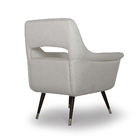 Poltrona Amélia Linho Cru A-49 Pés Palito De Madeira Duo - D'