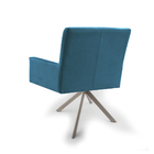 Poltrona Ana Veludo Azul Turquesa B-66 Base Giratória Eiffel