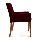 Poltrona Ana Veludo Bordô D-500 Base Fixa De Madeira - D'rossi