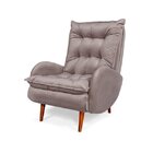 Poltrona Anatomica Pes De Madeira Eloa  Cappuccino