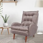 Poltrona Anatomica Pes De Madeira Eloa  Cappuccino