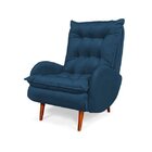 Poltrona Anatômica Pés De Madeira Eloá  Marinho