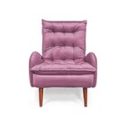 Poltrona Anatomica Pes De Madeira Eloa  Rosa